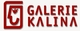Logo der Galerie Kalina mit einem stilisierten Gesicht und Schriftzug in Rot.