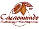 Cacaomundo-Logo mit Kakaobohne und Schriftzug "Unabhängiger Handelspartner".