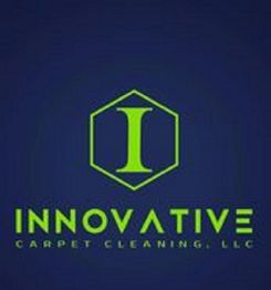 Green "I" logo for Innovative Carpet Cleaning, LLC on a dark blue background.