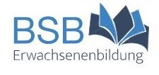 Logo mit der Aufschrift "BSB Erwachsenenbildung" und einem geöffneten blauen Buchsymbol.