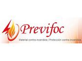 Logotipo de Previfoc con texto: "Material y Protección contra incendios".
