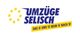 Logo mit gelbem Sternenkreis, blauem Text "Umzüge Selisch", gelbem Banner: "Das 'A' und 'O'..."