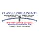 Class C Components logo with contact info, ISO 9001 certification, and a bolt graphic.