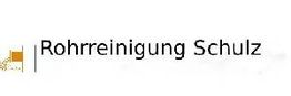 Logo mit der Aufschrift "Rohrreinigung Schulz" und einem kleinen orangefarbenen Symbol links.