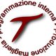 Logo rotondo con testo “programmazione interna - Produzione maglieria” e simbolo rosso centrale.