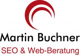 Logo mit rotem Kreis: "Martin Buchner SEO & Web-Beratung".