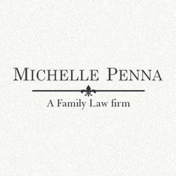 Michelle Penna logo with the text "A Family Law firm" and decorative line.