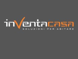 Logo "inVentacasa, soluzioni per abitare" su sfondo grigio.