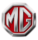Logo ottagonale rosso e argento con le lettere "MG" al centro.
