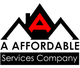 Logo with red "A" and black mountain design reads "A Affordable Services Company."
