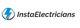 Logo of InstaElectricians with a blue lightning bolt in a circle.
