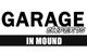 "Logo: 'Garage Experts in Mound' with bold, black and white text."
