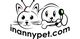 Zeichnung von Katze und Hund mit Headset, darunter der Text "inannypet.com".