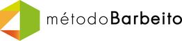 Logotipo de "métodoBarbeito" con un diseño de hexágono verde y naranja.