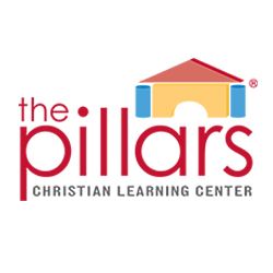 Logo with "The Pillars Christian Learning Center" and a house-like design.