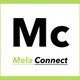 Logo con lettere "Mc" nere e "Mela Connect" verde e nero su sfondo bianco.
