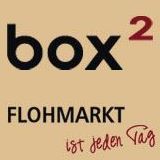 Box² Flohmarkt-Logo mit dem Text "ist jeden Tag".