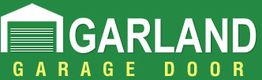 Logo of Garland Garage Door: garage icon, white and yellow text on green background.
