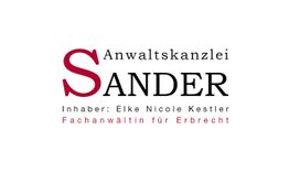 Logo der Anwaltskanzlei Sander, Elke Nicole Kestler, Fachanwältin für Erbrecht.