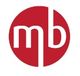 Rotes Logo mit den weißen Buchstaben "mb" in einem Kreis.
