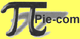 Pi-Zeichen mit dem Text "Pie-com" auf gelbem Hintergrund.