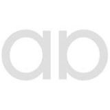 Texto gris claro "ab" en fondo blanco.