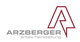 Logo von Arzberger Artex-Herstellung mit stilisiertem "A" in rot und grauer Schrift darunter.