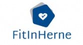 Blaues Logo mit Herzsymbol und Schriftzug "FitInHerne" darunter.