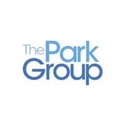Logo of "The Park Group" in light blue and dark blue text on a white background.