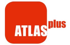 Rotes Logo mit weißem Text "ATLAS" und kleinem roten Text "plus" rechts daneben.