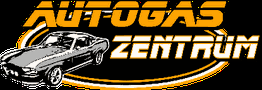 Logo mit einem klassischen Auto und dem Text "Autogas Zentrum" in Gelb und Schwarz.