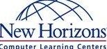 Logo von New Horizons Computer Learning Centers mit stilisiertem Globus darüber.