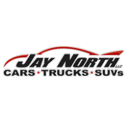 Jay North LLC logo with a stylized car silhouette and text: "Cars, Trucks, SUVs."