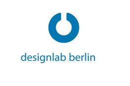 Blaues Logo mit Kreis und der Schriftzug "designlab berlin" darunter.