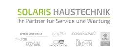 Solaris Haustechnik-Logo mit Partnerlogos von drexel und weiss, wodtke, Ökofen und KWB.