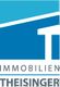 Logo mit blauem Gebäude und Text: Immobilien Theisinger.