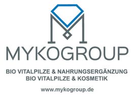 Logo von MykoGroup, Bio Vitalpilze, Nahrungsergänzung und Kosmetik, Website: www.mykogroup.de.