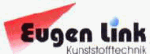 Logo von Eugen Link Kunststofftechnik mit rotem Dreieck und blauem Punkt über dem "i".