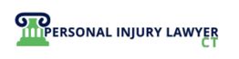 Logo with a green column and "Personal Injury Lawyer CT" text.