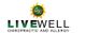 Logo of LiveWell Chiropractic and Allergy with sun design and "LW" initials.