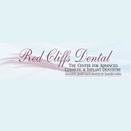Red Cliffs Dental logo with tagline: "Innovative, gentle-touch dentistry for beautiful smiles."