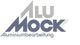 Logo mit Text "ALU Mock GmbH" und "Aluminiumbearbeitung".