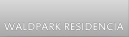 Text: "Waldpark Residencia" auf grauem Hintergrund.