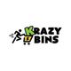 Krazy Bins logo with a running figure pushing a shopping cart with a dollar sign.