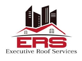 Logo with "ERS" and "Executive Roof Services" below buildings and a stylized red roof.