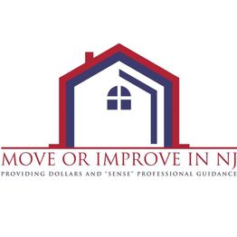 House icon with "Move or Improve in NJ" text, offering professional real estate guidance.