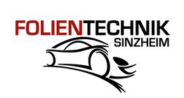 Logo von Folientechnik Sinzheim mit stilisiertem Auto in Schwarz und Rot.