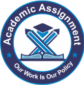 Logo with books, a mortarboard, pencils, and text: "Academic Assignment - Our Work Is Our Policy."