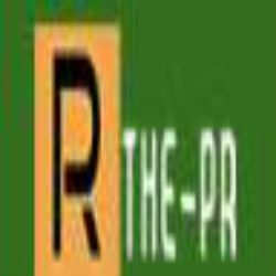 Letter "R" and text "THE-PR" on a green and orange background.