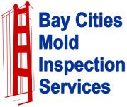 Bay Cities Mold Inspection Services logo with a red bridge icon.